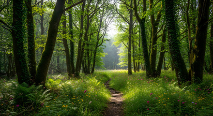 Obraz premium forest background