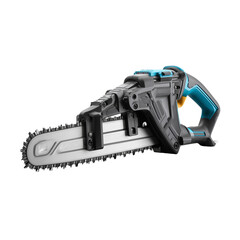 A powerful and modern chainsaw ready for wood cutting tasks