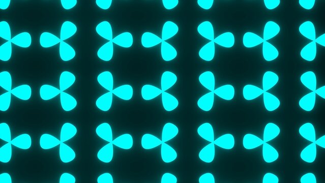Loopable Rotating Flower Fan Shape Glowing Background
