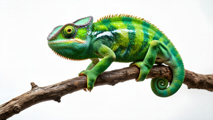 Obraz premium Сhameleon with Bright Scales on the tree