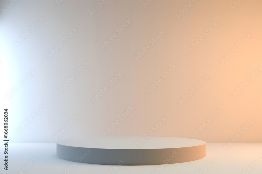 Fototapete minimalistic showcase with empty space. design for product presentation in trendy, modern style. 3d 