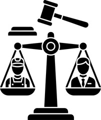 scales of justice and money