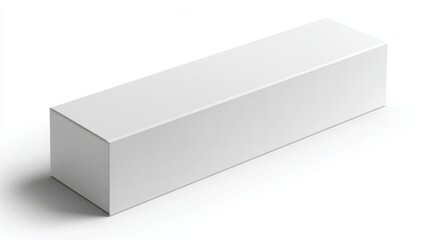 Stunning photo of long Rectangle Box White Blank Mockup.