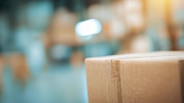 Scanning package in a warehouse with a portable scanner. Checking shipment details to ensure accuracy and efficient delivery for timely order processing.