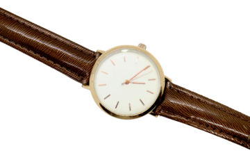 wrist watch with stripe on transparent background.