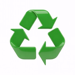 Obraz premium Promote sustainability with this bold green recycling symbol to showcase ecological awareness