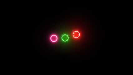 Glowing neon Typing loading dots animation. Three dot loading animation, Loading dots, Loading is indicated by a dot illustration
