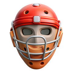 Fototapeta premium 3d hockey goalie mask with cage isolated on transparent background