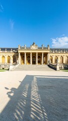 Fototapeta premium Palace Exterior, Sunny Day, Formal Gardens
