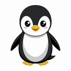 Adorable Cartoon Penguin Illustration:  Happy, Friendly, Winter Animal Character Design for Children's Products