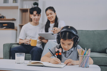 Family spends their free time together