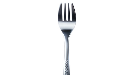 Stainless steel kitchen fork isolated on transparent background 