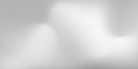 Silver foil background with metal mirror texture. Chrome gradient surface with light gloss simple abstract. Blured Vector Mesh