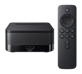 Obraz premium Local media server with HDMI output and remote control for streaming video content