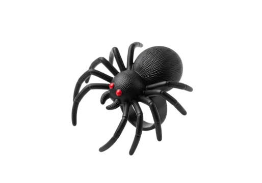 Black spider ring isolated on transparent background - Powered by Adobe