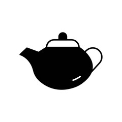 Teapot Kitchenware Fill Icon: Tea and Hot Beverage