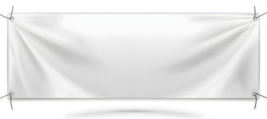 Mock up vinyl banner on white background vector illustration