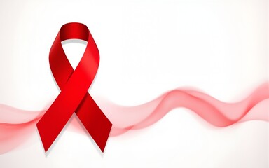 Aids Awareness. World Aids Day concept. Red Ribbon. Vector illustration EPS10. High quality