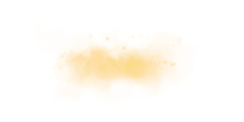 Yellow Dust and Smoke Burst Overlay Realistic Dirty Air and Sand Explosion Element on Transparent Background