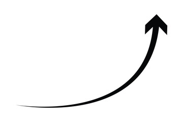 Set long black curve arrow icon vector . blackcurve arrow icon set. long arrow icon set. Set of curved arrows isolated on white background. Curved arrows