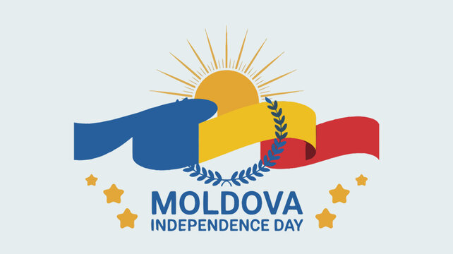 vector illustration of an abstract background for Moldova - Powered by Adobe