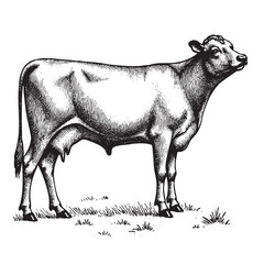Cow vintage engraving