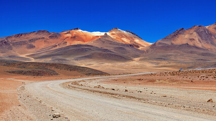 The landscape of the Altiplano in Bolivia