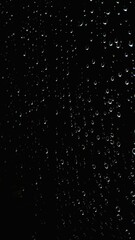 Water drops of rain on black background