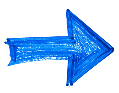 Arrow, hand-drawn, blue, isolated, white, simple, sketch, symbol, design, line, directional, pointer, graphic, illustration, artistic, minimal, creative, marker, ink, outline, decoration, element, gui