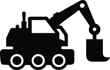 construction and industrial cab silhouette .eps