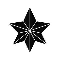 silver star isolated on white background