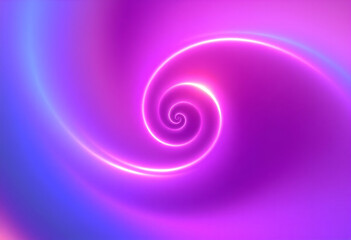 Swirling Neon Spiral in Vibrant Colors