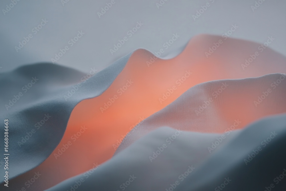 Poster Soft waves of color blend seamlessly, creating tranquil and ethe