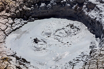 The mud volcano's in the landscape of Bolivia
