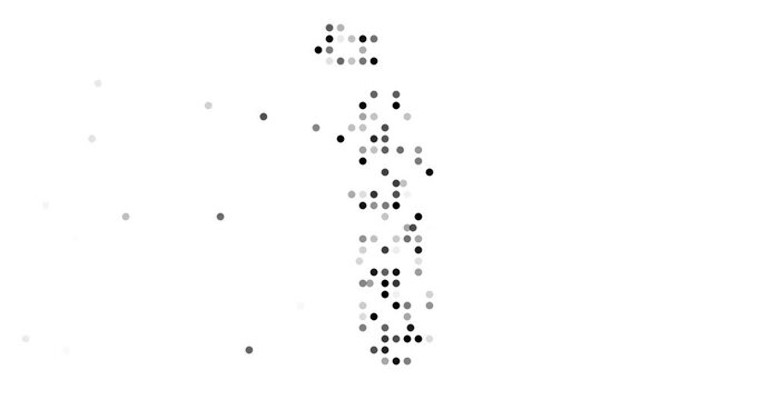 Creative Generative Design with Falling Dots for Togo Outline