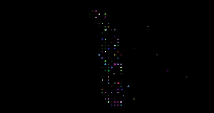 Vivid Particle Animation Building Togo Map from Falling Circles
