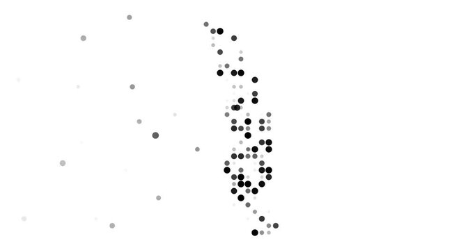 Vibrant Particles Forming and Fading Togo Map Motion