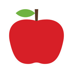 A crisp, vibrant red apple illustration, embodying healthy eating and fresh, natural produce, perfect for various designs and healthy lifestyle themes