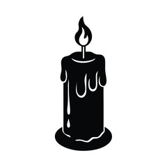 Obraz premium burning candle vector illustration