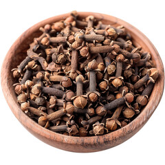 Obraz premium Close-up of Dried Cloves in a Terracotta Bowl