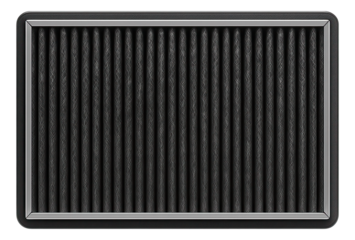 Flat panel activated carbon filter for automotive cabin air.