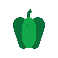 Pepper Spice Flat Color Icon: Seasoning and Cooking Ingredient