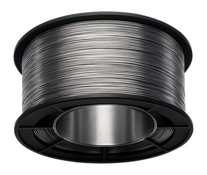 Low-alloy steel welding wire for structural steelwork in a building site.