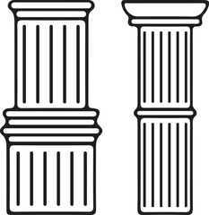 ancient column vector illustration