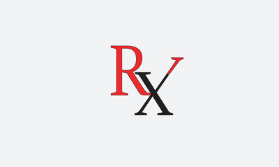 RX, XR, R , X , Abstract Letters Logo Monogram	
