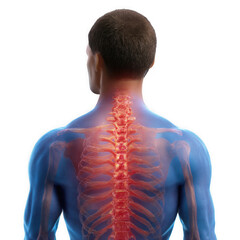 human body anatomy on transparent background