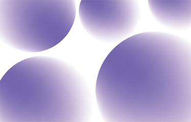 Modern gradient poster background vector with minimalist cover template featuring vibrant purple geometric spheres in motion on white background, ideal for social media, banners, flyers, and creative 