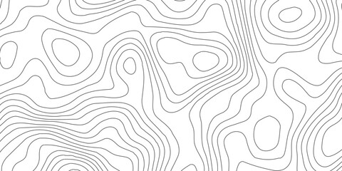 Line pattern seamless map topography background.Topography map art curve drawing. vector illustration. Contour maps. illustration, Topo contour map design,