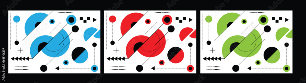 Aufkleber abstract modern geometric background lines and figures hi tech. graphic design elements and resource