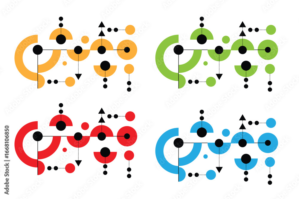 Aufkleber geometric modern style lines and shapes background design abstract. graphic design elements and reso